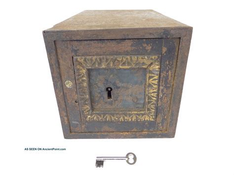 old metal lock box|7x14x2' high metal storage box.